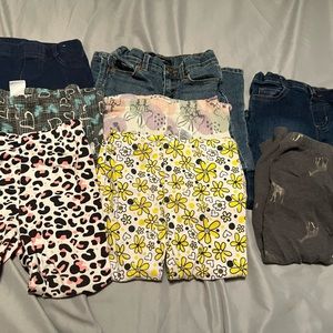 8 pairs of toddler girl 3t pants and leggings